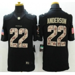 Denver Broncos #22 C. J. Anderson Nike Salute to Service Nike Black Limited Jersey
