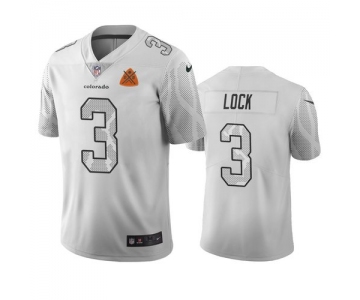 Denver Broncos #3 Drew Lock White Vapor Limited City Edition NFL Jersey