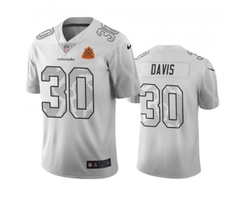 Denver Broncos #30 Terrell Davis White Vapor Limited City Edition NFL Jersey