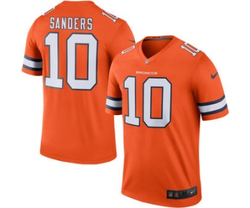 Men's Denver Broncos #10 Emmanuel Sanders Nike Orange Color Rush Legend Jersey
