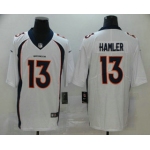 Men's Denver Broncos #13 KJ Hamler White 2020 Vapor Untouchable Stitched NFL Nike Limited Jersey