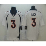 Men's Denver Broncos #3 Drew Lock White 2017 Vapor Untouchable Stitched NFL Nike Limited Jersey