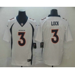 Men's Denver Broncos #3 Drew Lock White 2017 Vapor Untouchable Stitched NFL Nike Limited Jersey