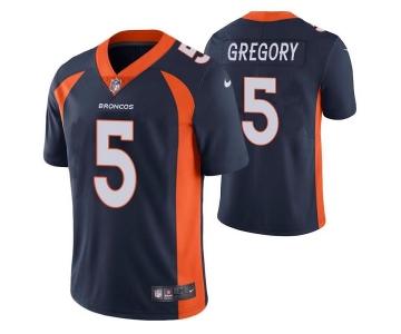 Men's Denver Broncos #5 Randy Gregory Navy Vapor Untouchable Limited Stitched Jersey