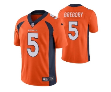 Men's Denver Broncos #5 Randy Gregory Orange Vapor Untouchable Limited Stitched Jersey
