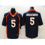 Men's Denver Broncos #5 Teddy Bridgewater Navy Blue 2021 Vapor Untouchable Stitched NFL Nike Limited Jersey