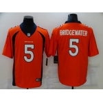 Men's Denver Broncos #5 Teddy Bridgewater Orange 2021 Vapor Untouchable Stitched NFL Nike Limited Jersey