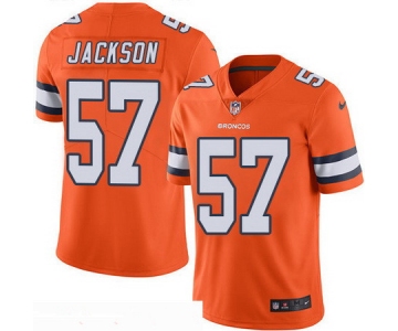 Men's Denver Broncos #57 Tom Jackson Retired Orange 2016 Color Rush Stitched NFL Nike Limited Jersey