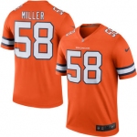 Men's Denver Broncos #58 Von Miller Nike Orange Color Rush Legend Jersey