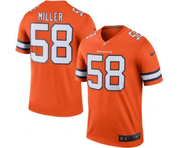 Men's Denver Broncos #58 Von Miller Nike Orange Color Rush Legend Jersey