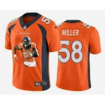 Men's Denver Broncos #58 Von Miller Orange Player Portrait Edition 2020 Vapor Untouchable Stitched NFL Nike Limited Jersey