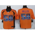 Men's Denver Broncos #58 Von Miller Orange Strobe 2015 NFL Nike Fashion Jersey