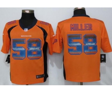 Men's Denver Broncos #58 Von Miller Orange Strobe 2015 NFL Nike Fashion Jersey
