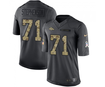 Men's Denver Broncos #71 Donald Stephenson Black Anthracite 2016 Salute To Service Stitched NFL Nike Limited Jersey