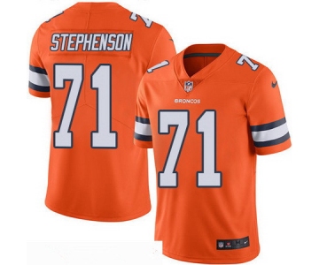 Men's Denver Broncos #71 Donald Stephenson Orange 2016 Color Rush Stitched NFL Nike Limited Jersey