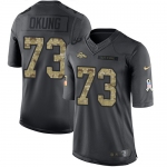 Men's Denver Broncos #73 Russell Okung Black Anthracite 2016 Salute To Service Stitched NFL Nike Limited Jersey