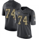 Men's Denver Broncos #74 Ty Sambrailo Black Anthracite 2016 Salute To Service Stitched NFL Nike Limited Jersey