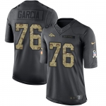 Men's Denver Broncos #76 Max Garcia Black Anthracite 2016 Salute To Service Stitched NFL Nike Limited Jersey