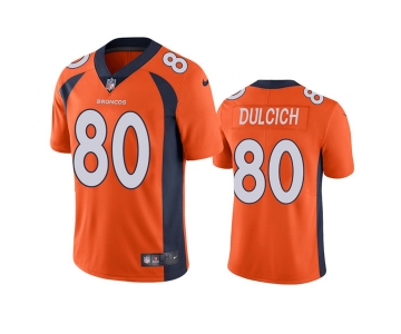 Men's Denver Broncos #80 Greg Dulcich Oraange Vapor Untouchable Stitched Jersey
