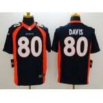 Men's Denver Broncos #80 Vernon Davis Navy Blue Alternate NFL Nike Limited Jersey