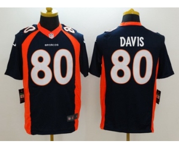 Men's Denver Broncos #80 Vernon Davis Navy Blue Alternate NFL Nike Limited Jersey