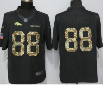 Men's Denver Broncos #88 Demaryius Thomas Black Anthracite 2016 Salute To Service Stitched NFL Nike Limited Jersey