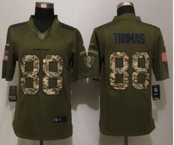 Men's Denver Broncos #88 Demaryius Thomas Green Salute To Service 2015 NFL Nike Limited Jersey