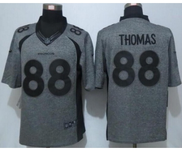 Men's Denver Broncos #88 Demaryius Thomas Nike Gray Gridiron 2015 NFL Gray Limited Jersey