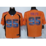 Men's Denver Broncos #95 Derek Wolfe Orange Strobe 2015 NFL Nike Fashion Jersey