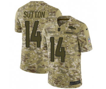 Nike Broncos #14 Courtland Sutton Camo Men's Stitched NFL Limited 2018 Salute To Service Jersey