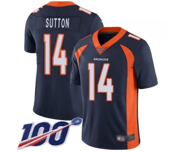Nike Broncos #14 Courtland Sutton Navy Blue Alternate Men's Stitched NFL 100th Season Vapor Limited Jersey