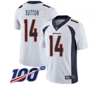 Nike Broncos #14 Courtland Sutton White Men's Stitched NFL 100th Season Vapor Limited Jersey