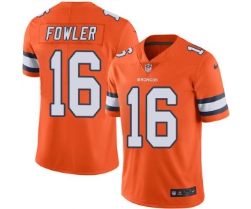 Nike Broncos #16 Bennie Fowler Orange Men's Stitched NFL Limited Rush Jersey
