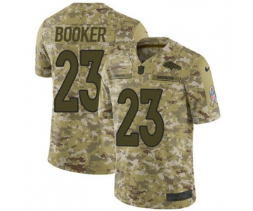 Nike Broncos #23 Devontae Booker Camo Men's Stitched NFL Limited 2018 Salute To Service Jersey