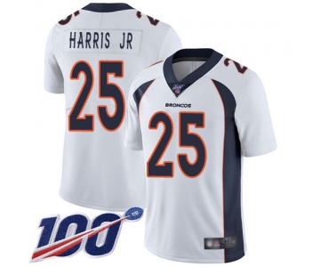 Nike Broncos #25 Chris Harris Jr White Men's Stitched NFL 100th Season Vapor Limited Jersey