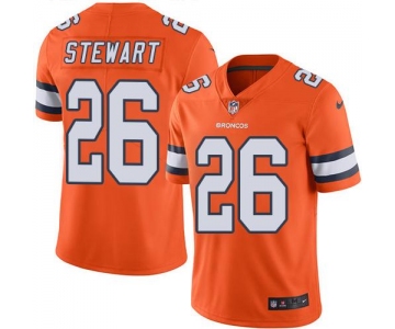Nike Broncos #26 Darian Stewart Orange Men's Stitched NFL Limited Rush Jersey