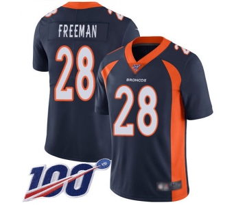 Nike Broncos #28 Royce Freeman Navy Blue Alternate Men's Stitched NFL 100th Season Vapor Limited Jersey