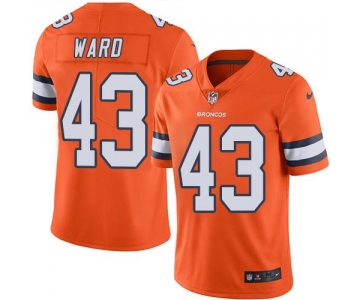 Nike Broncos #43 T.J. Ward Orange Men's Stitched NFL Limited Rush Jersey