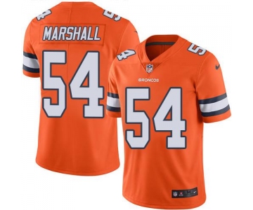 Nike Broncos #54 Brandon Marshall Orange Men's Stitched NFL Limited Rush Jersey