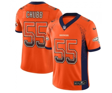 Nike Broncos #55 Bradley Chubb Orange Team Color Men's Stitched NFL Limited Rush Drift Fashion Jersey