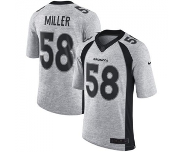 Nike Broncos #58 Von Miller Gray Men's Stitched NFL Limited Gridiron Gray II Jersey