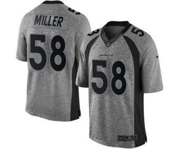 Nike Broncos #58 Von Miller Gray Men's Stitched NFL Limited Gridiron Gray Jersey