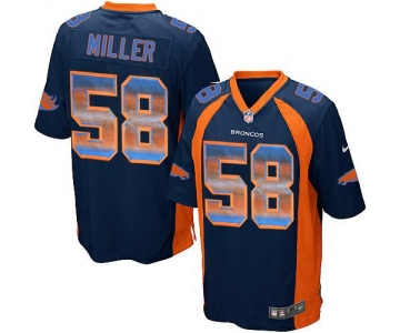 Nike Broncos #58 Von Miller Navy Blue Alternate Men's Stitched NFL Limited Strobe Jersey