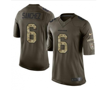 Nike Broncos #6 Mark Sanchez Green Men's Stitched NFL Limited Salute To Service Jersey