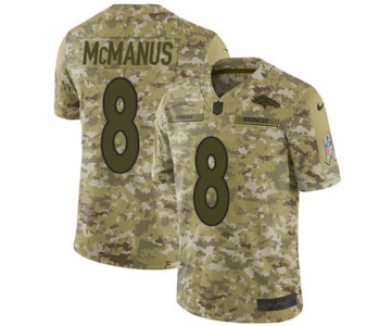 Nike Broncos #8 Brandon McManus Camo Men's Stitched NFL Limited 2018 Salute To Service Jersey