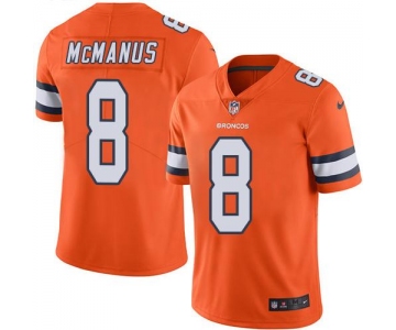 Nike Broncos #8 Brandon McManus Orange Men's Stitched NFL Limited Rush Jersey