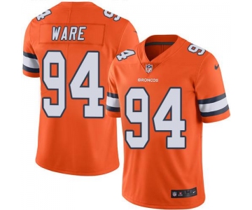 Nike Broncos #94 DeMarcus Ware Orange Men's Stitched NFL Limited Rush Jersey