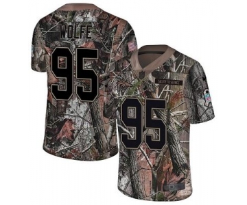 Nike Broncos #95 Derek Wolfe Camo Men's Stitched NFL Limited Rush Realtree Jersey