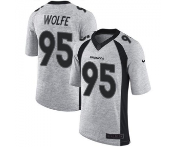 Nike Broncos #95 Derek Wolfe Gray Men's Stitched NFL Limited Gridiron Gray II Jersey