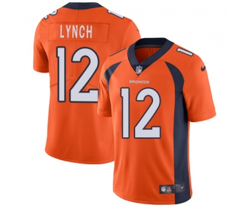 Nike Denver Broncos #12 Paxton Lynch Orange Team Color Men's Stitched NFL Vapor Untouchable Limited Jersey